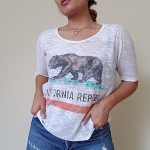 Urban Outfitters California republic burnout tee
